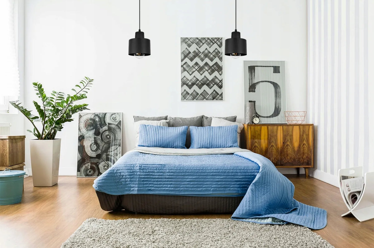 Pakabinamas lubinis šviestuvas, viengubas juodas loft stiliaus, virtuvei ir svetainei