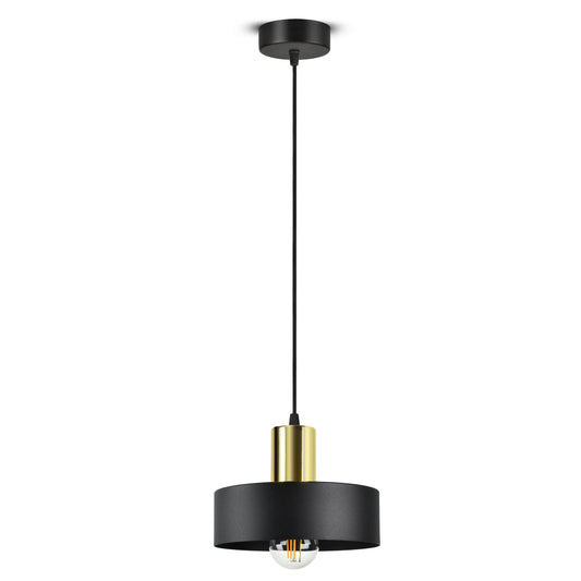 Pakabinamas lubinis šviestuvas virš stalo „Classic Spot Z200“ LED E27, juodos ir auksinės spalvos