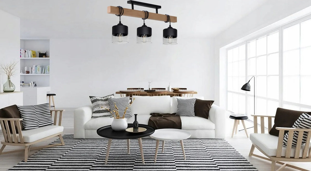 Pakabinamas lubinis šviestuvas virš stalo, virtuvės salos ar svetainės, LED, LOFT