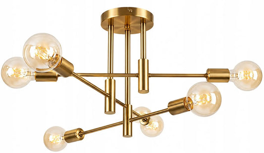 Pakabinamas lubų šviestuvas Krislamp DORADO, auksinis, 6 × E27