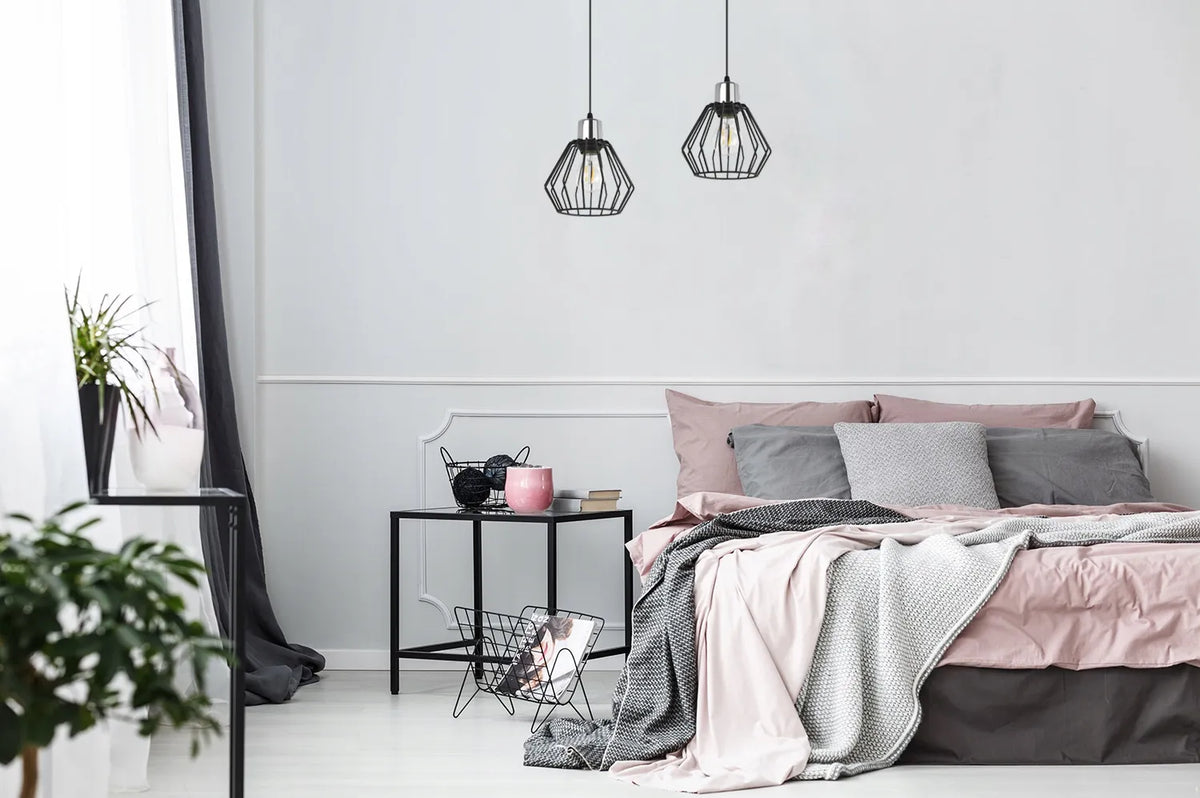 PAKABINAMAS LUBŲ ŠVIESTUVAS Light Home NUVOLA 2501/2, JUODAS, LOFT, SU SIDABRINIAIS GAUBTAIS