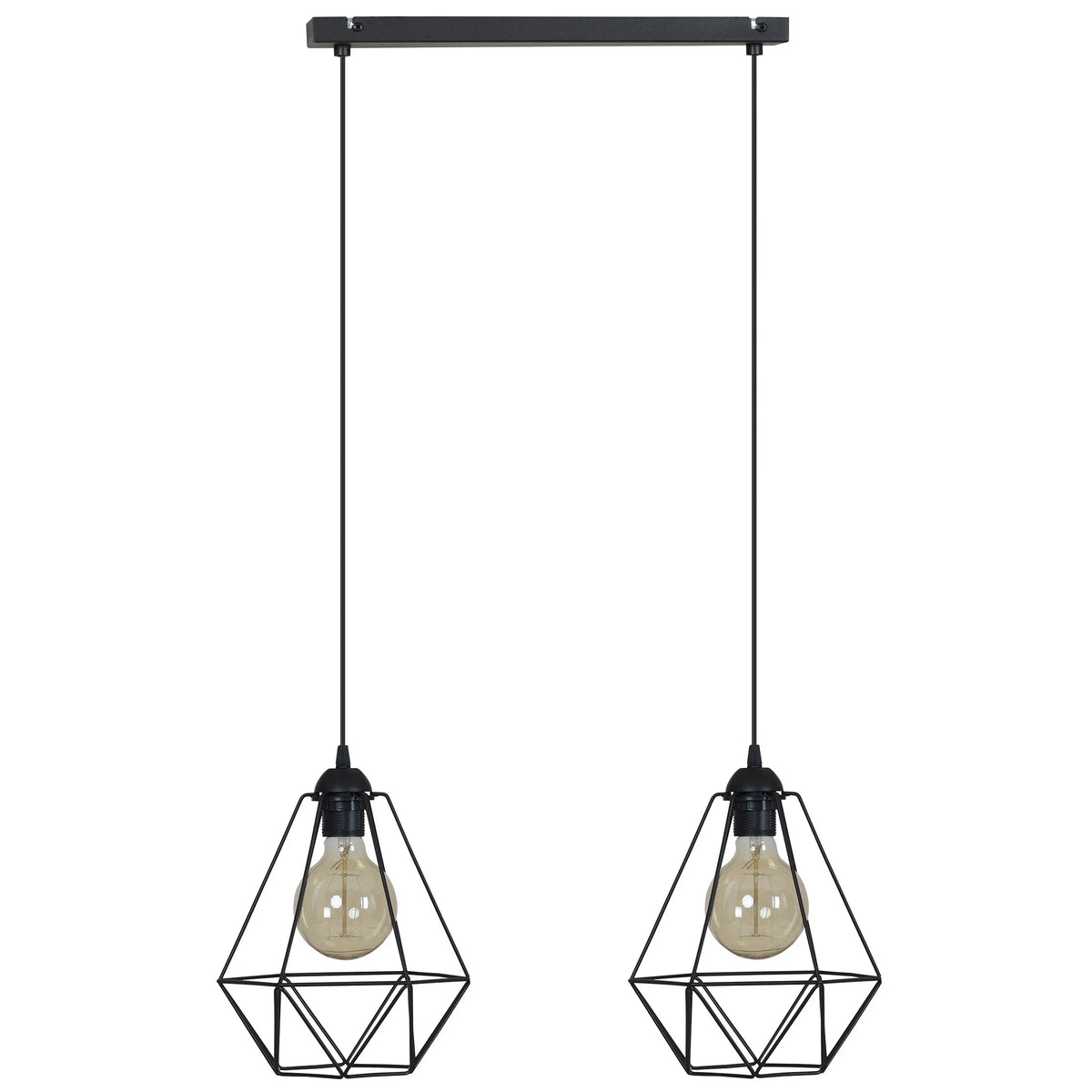 PAKABINAMAS LUBŲ ŠVIESTUVAS „LOFT RETRO EDISON“ DVIEM LEMPUTĖMS, MODERNUS