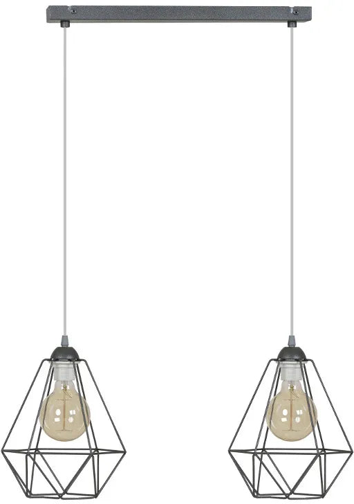 PAKABINAMAS LUBŲ ŠVIESTUVAS „LOFT RETRO EDISON“ DVIEM LEMPUTĖMS, MODERNUS