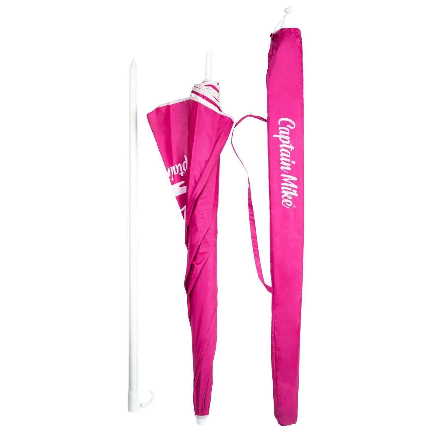 Paplūdimio skėtis Captain Mike su dėklu, UV UPF50+ filtru, sulankstomas, lengvas, 160 cm