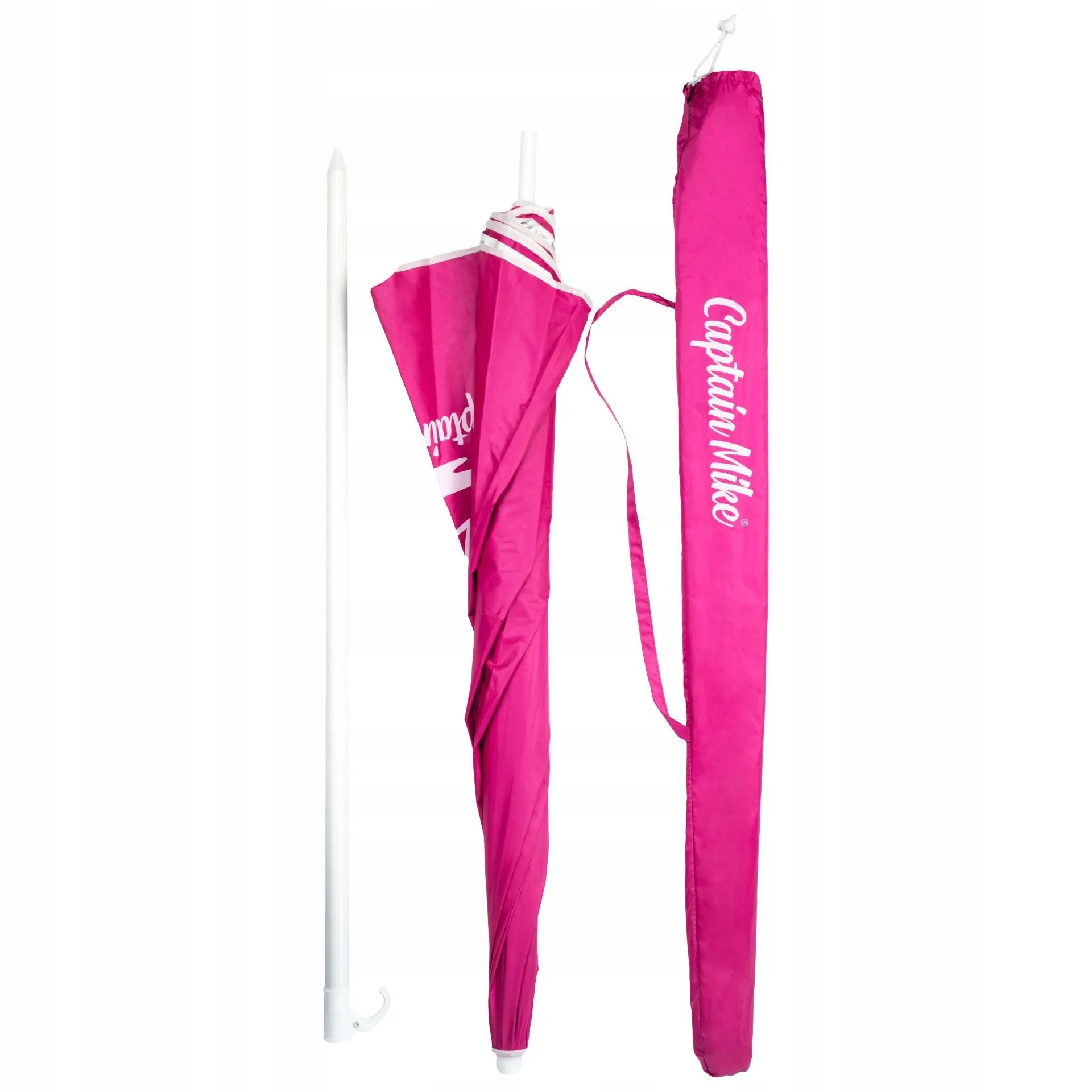 Paplūdimio skėtis Captain Mike su dėklu, UV UPF50+ filtru, sulankstomas, lengvas, 160 cm