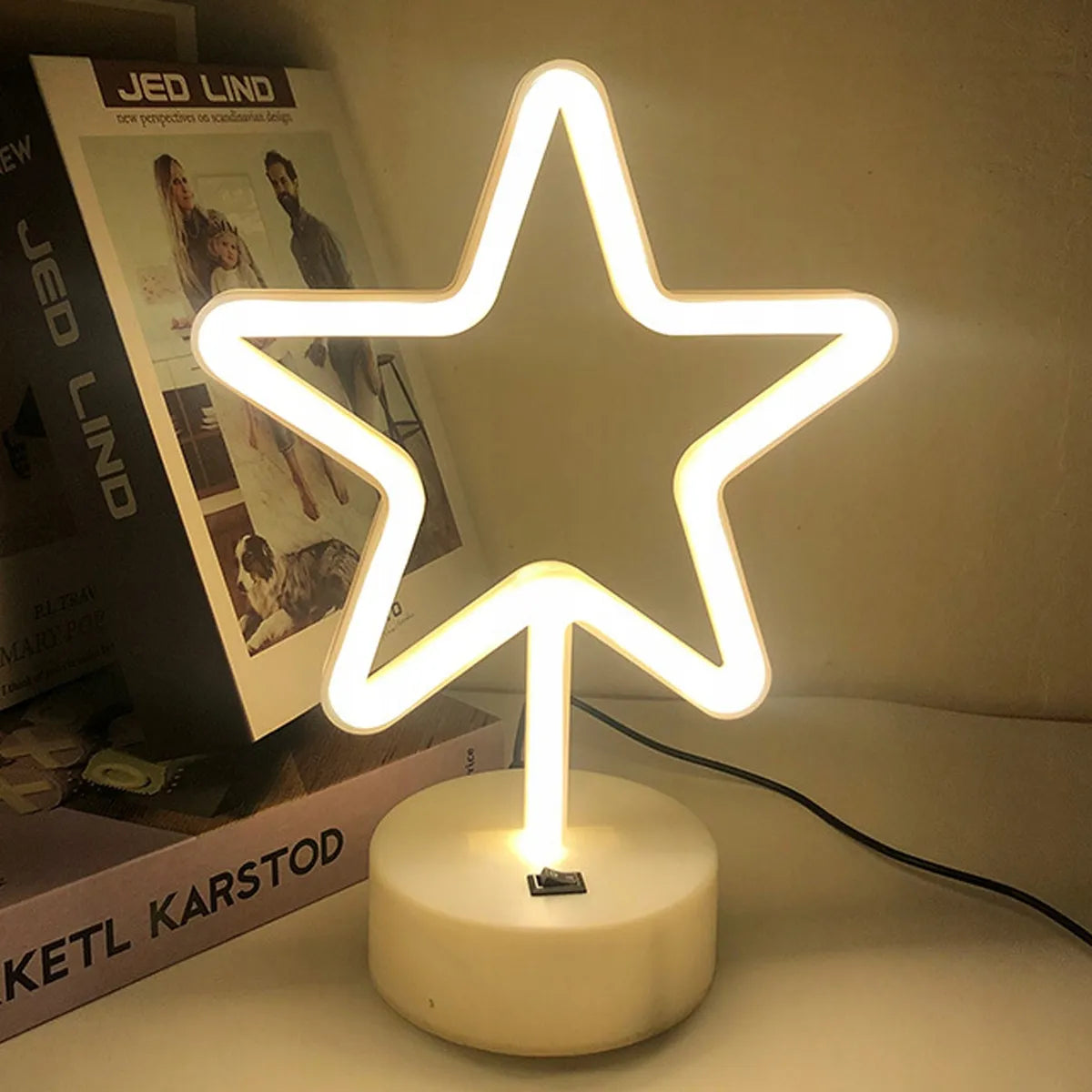 Pastatomas LED neoninis šviestuvas Heckermann GWIAZDA