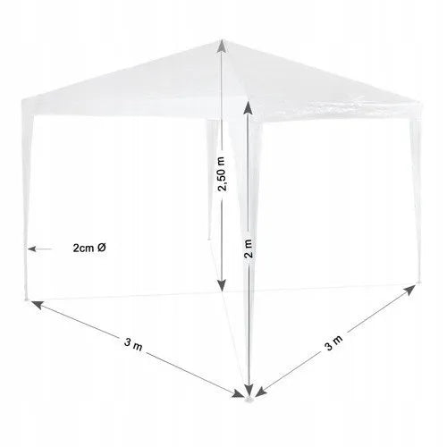 Paviljono stogo danga 3x3m PE, mėlyna