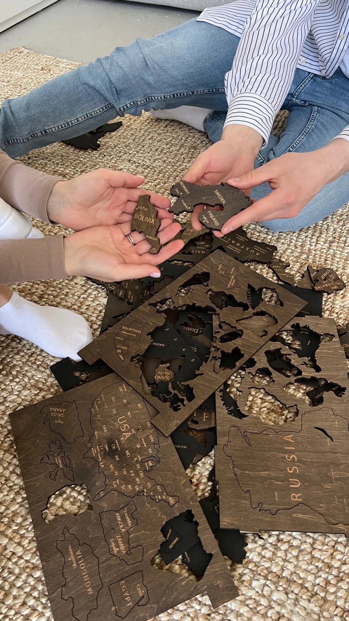 Pinelini medinis 3D pasaulio žemėlapis, miestai, sienos, sienų dekoracija, 105x60, dovana