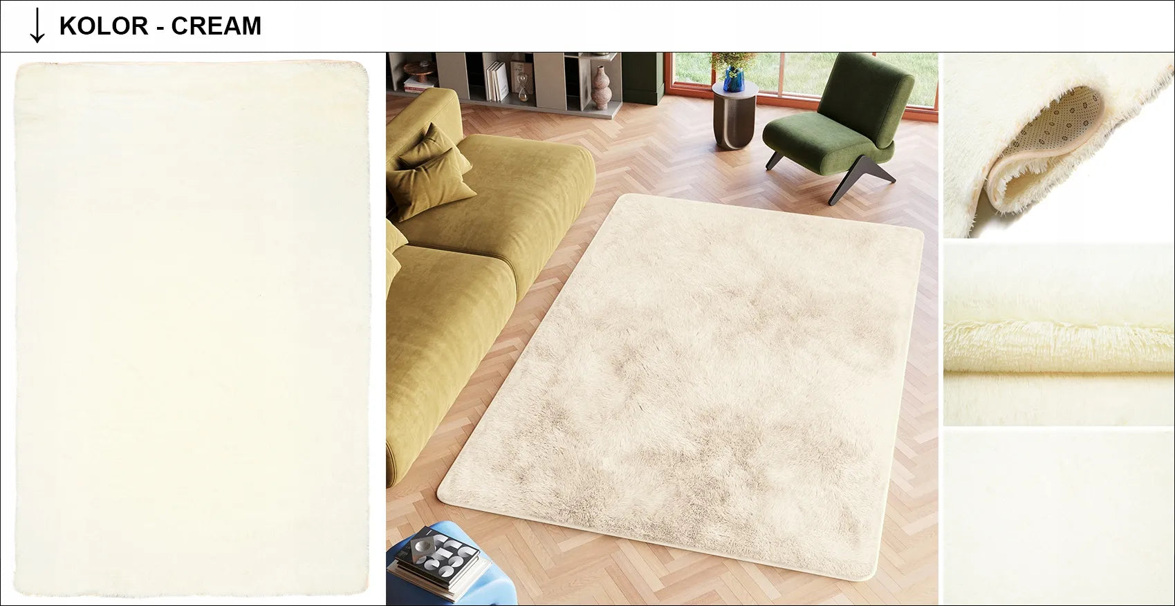 PLIŠINIS KILIMAS 80x150 PŪKUOTAS KEMŠTINIS MINKŠTAS ŠVELNUS STORAS AUKŠTAS MODERNUS