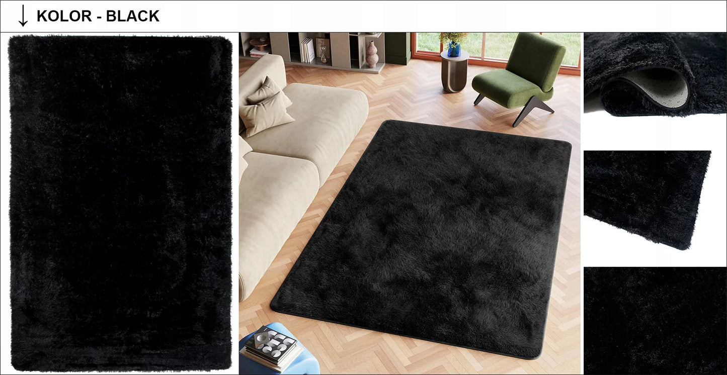 PLIŠINIS KILIMAS 80x150 PŪKUOTAS KEMŠTINIS MINKŠTAS ŠVELNUS STORAS AUKŠTAS MODERNUS