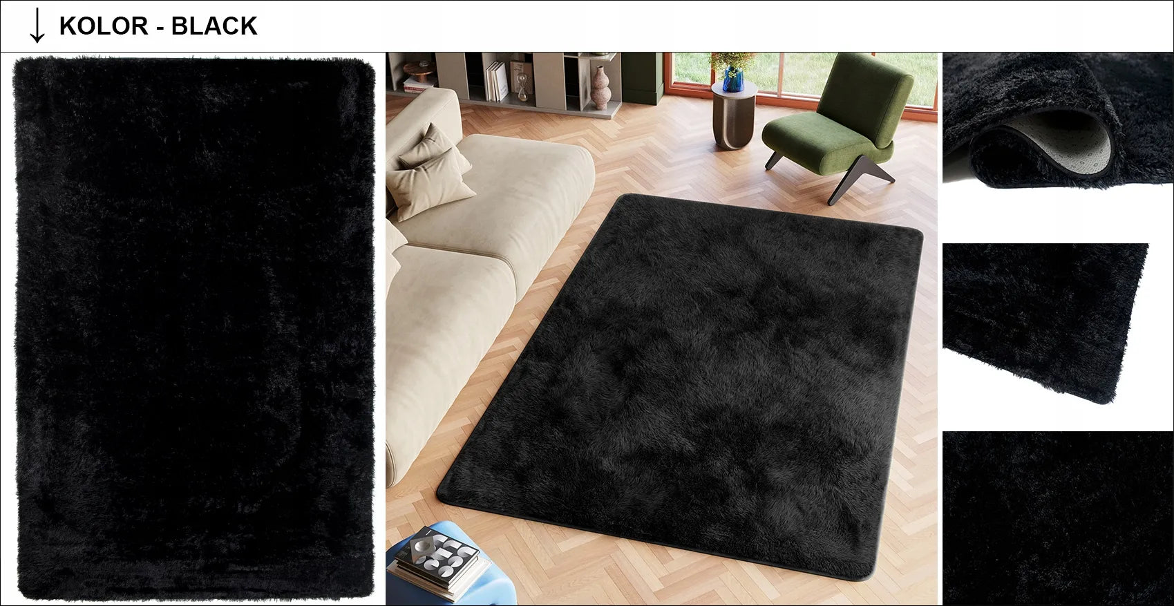 PLIŠINIS KILIMAS 80x150 PŪKUOTAS KEMŠTINIS MINKŠTAS ŠVELNUS STORAS AUKŠTAS MODERNUS
