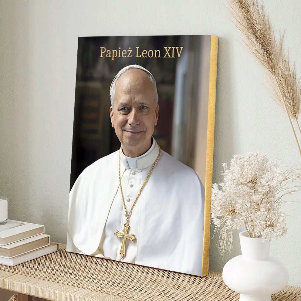 Popiežius Leonas XIV paveikslas ant drobės 30x40cm dovana religija šventasis art #905