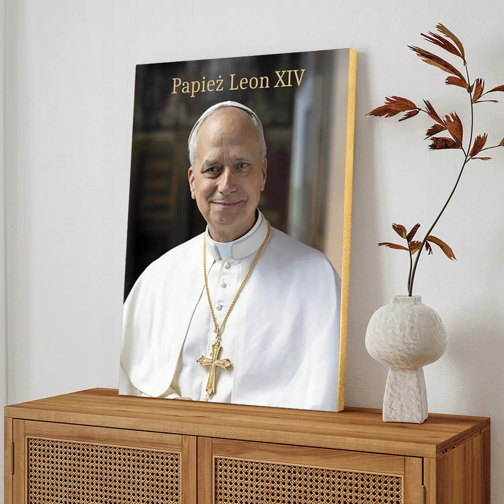 Popiežius Leonas XIV paveikslas ant drobės 30x40cm dovana religija šventasis art #905