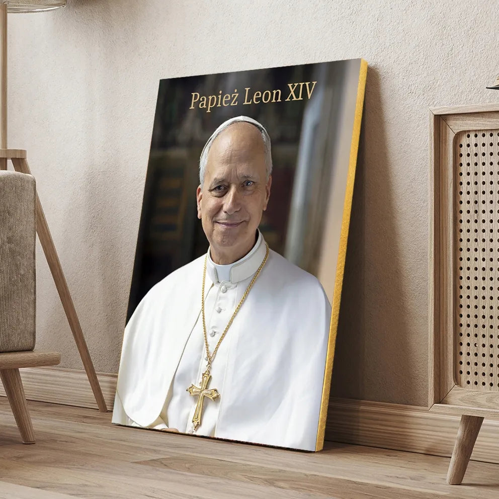 Popiežius Leonas XIV paveikslas ant drobės 30x40cm dovana religija šventasis art #905