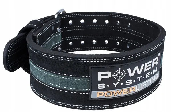 Power-System Powerlifting treniruočių diržas sunkiaatlečiams, pilkas, XL dydis
