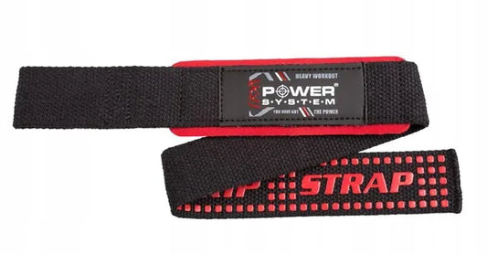 POWER SYSTEM XTR-GRIP STRAPS-RED treniruočių diržai