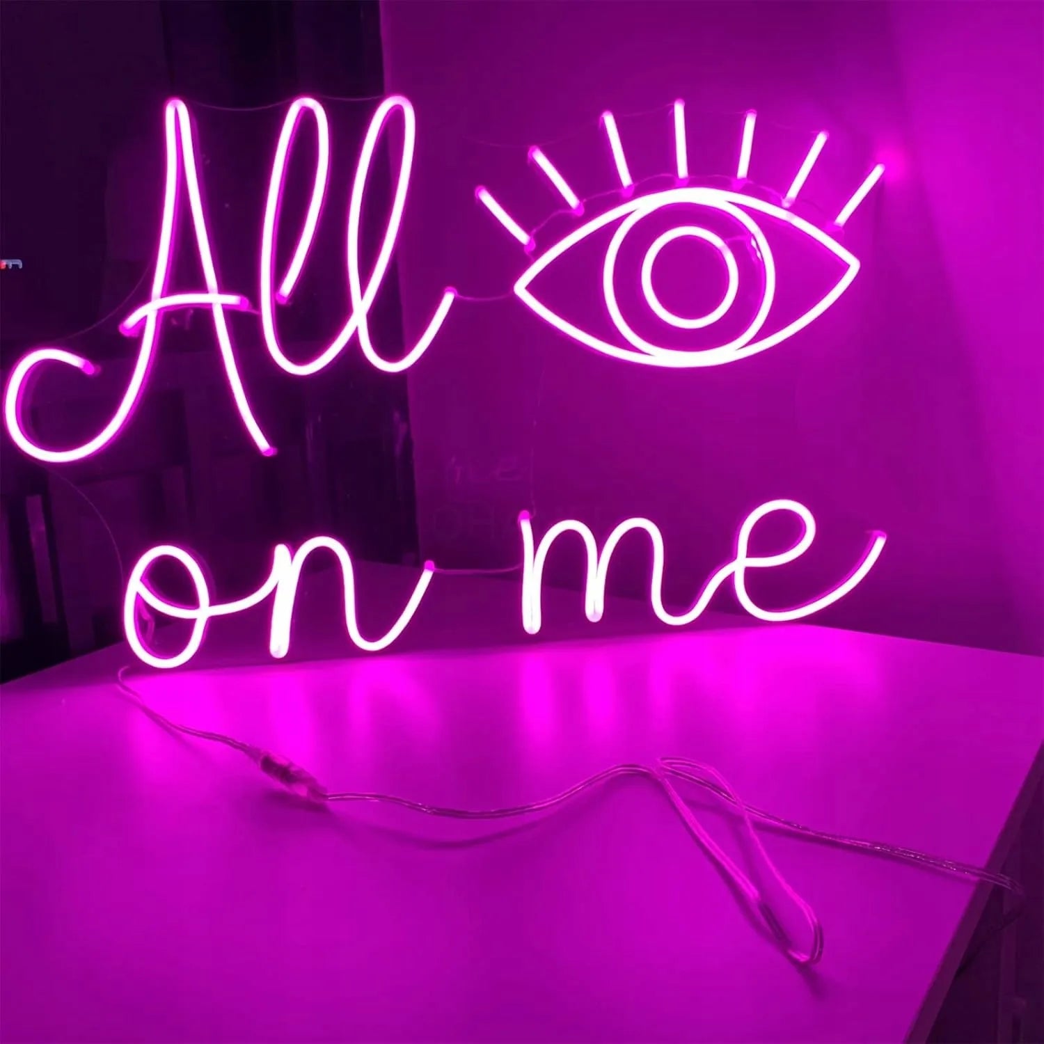 Sieninis LED neonas "ALL ON ME" 50x32cm