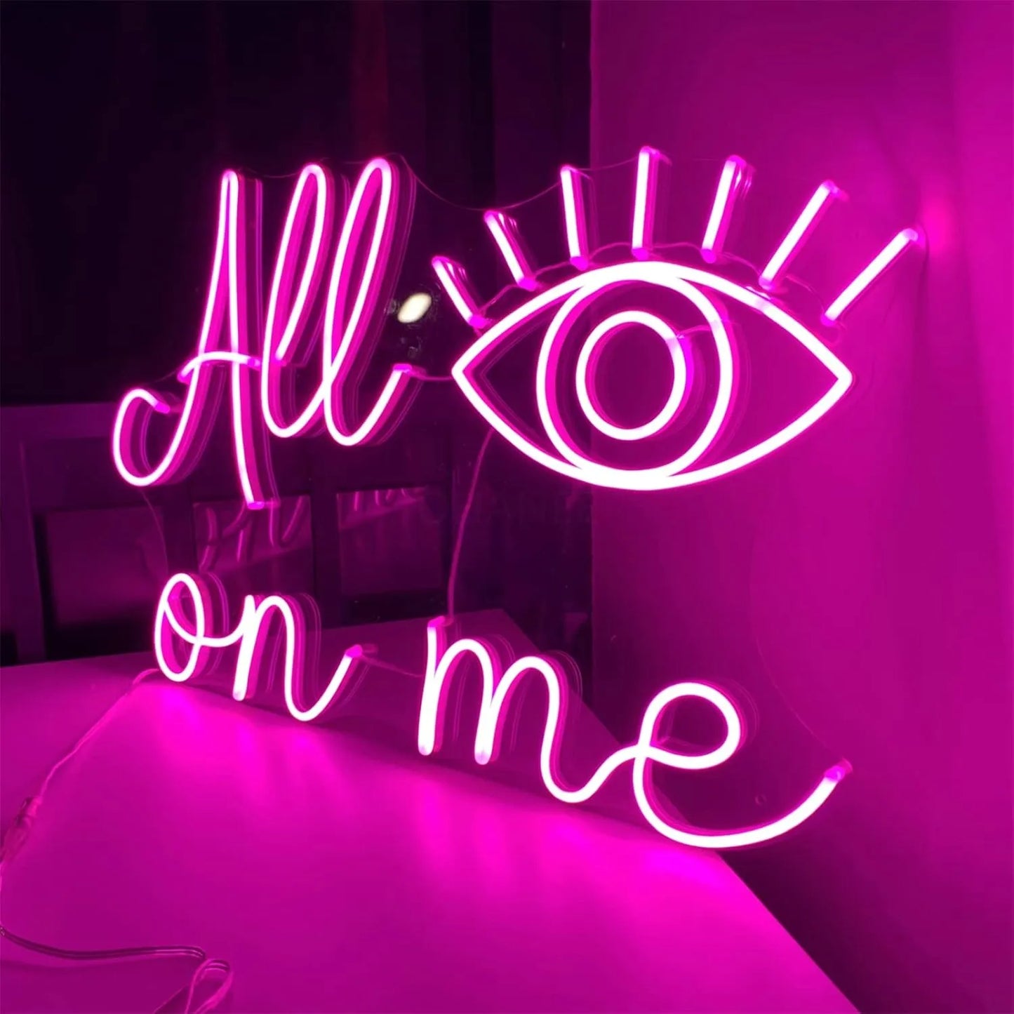 Sieninis LED neonas "ALL ON ME" 50x32cm