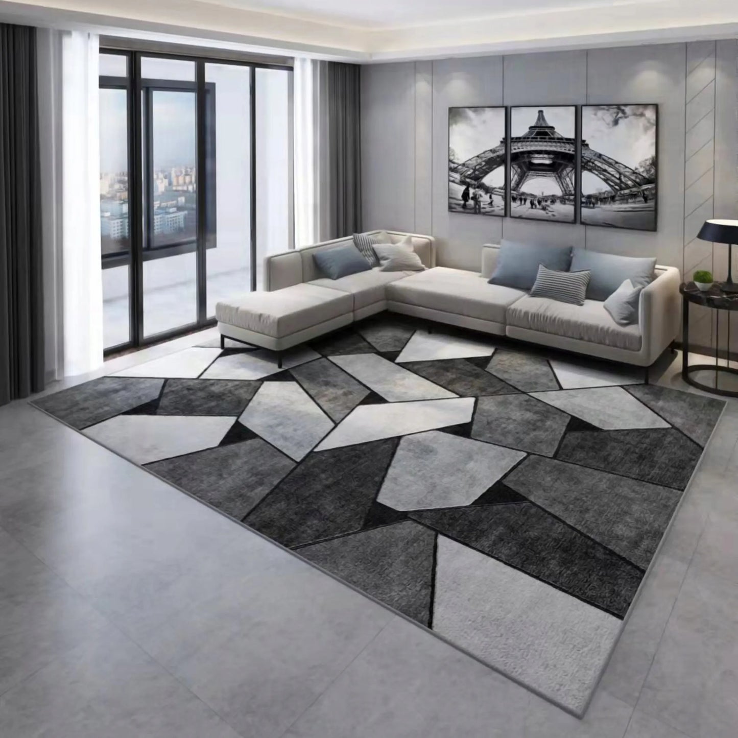 Sindbad modernus kilimas 160x220 smėlio spalvos, skirtas svetainei ir kambariui