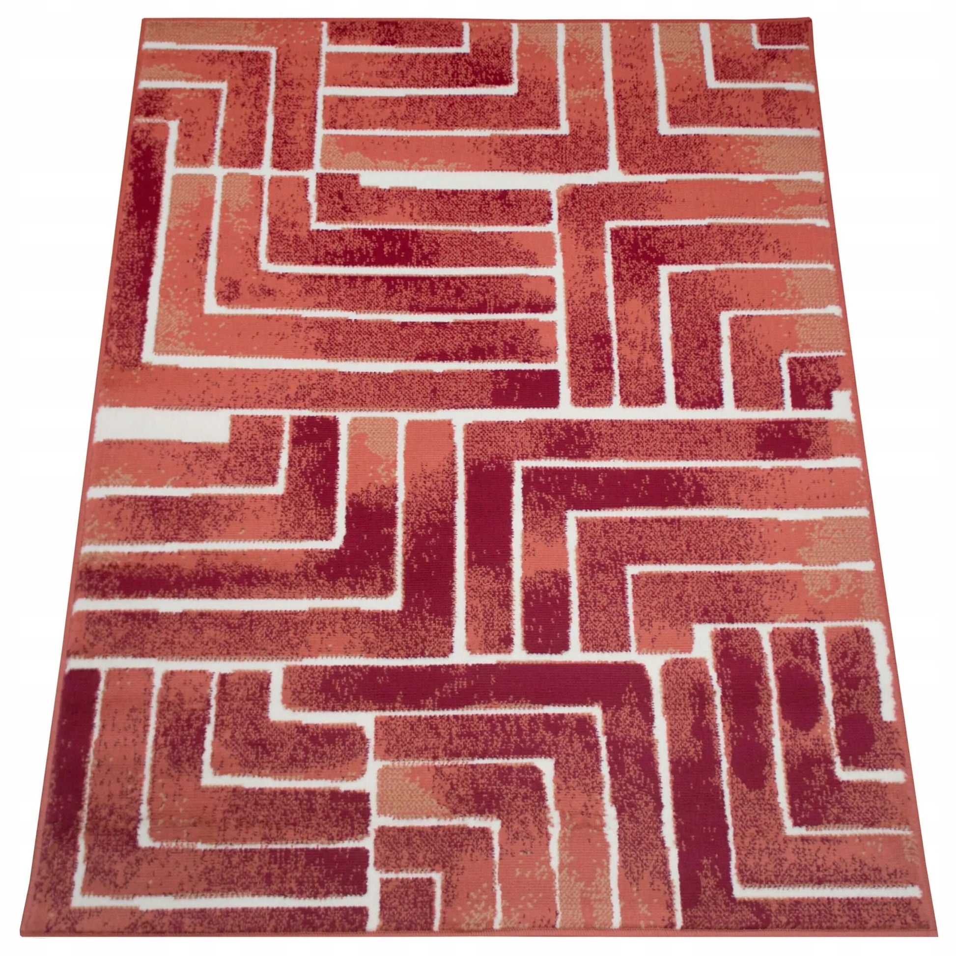Šiuolaikinis geometrinis kilimas Eureka Home 100x150 cm, raudonas