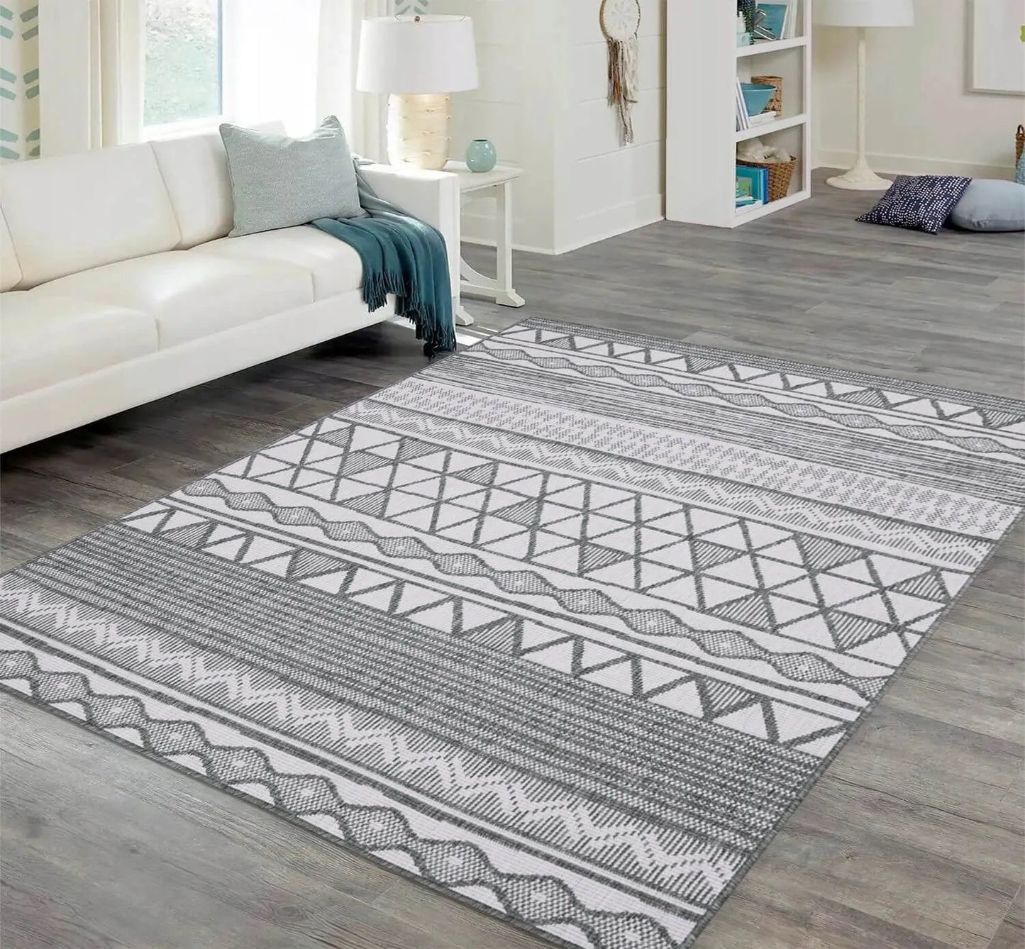 Šniūrinis kilimas virtuvei, terasai, balkonui, 60x110 pilkas