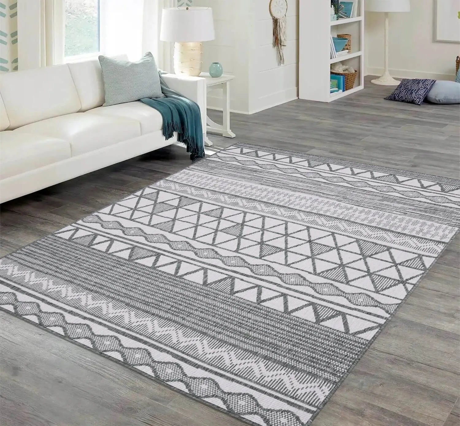 Šniūrinis kilimas virtuvei, terasai, balkonui, 60x110 pilkas