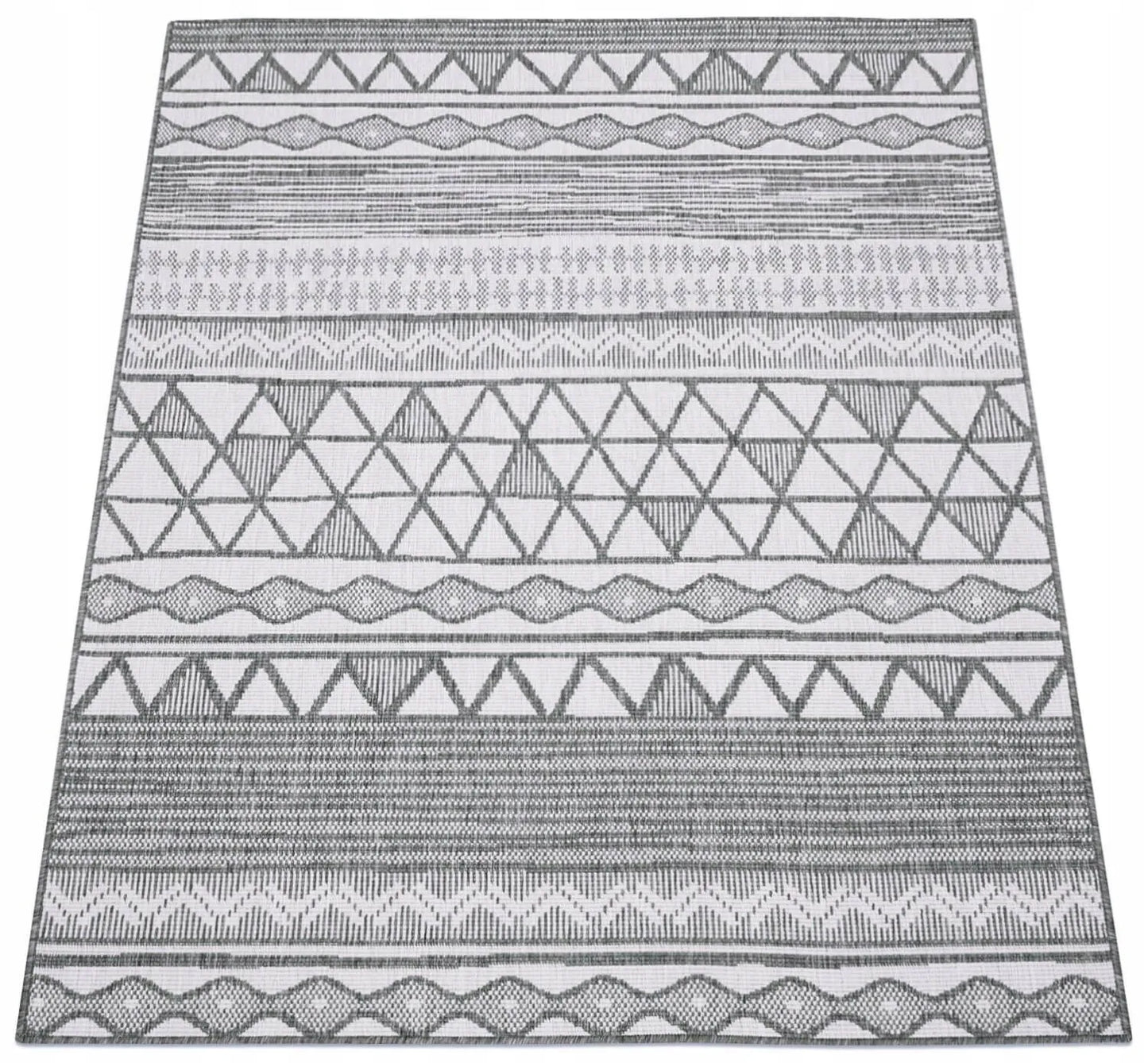 Šniūrinis kilimas virtuvei, terasai, balkonui, 60x110 pilkas