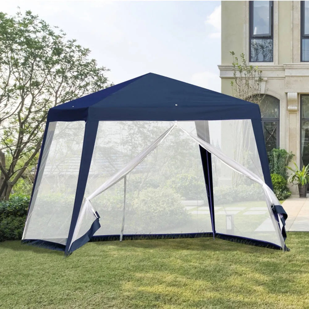 Sodo paviljono palapinė 3x3m, altana, 4 sienos, tinklelis nuo uodų, apsauga nuo saulės