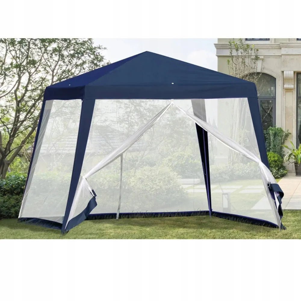 Sodo paviljono palapinė 3x3m, altana, 4 sienos, tinklelis nuo uodų, apsauga nuo saulės