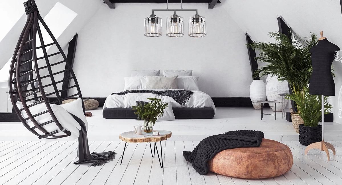 Stilingas chromuotas sidabro spalvos krištolinis lubinis šviestuvas TOOLIGHT Glamour, 3 šviesos taškai, 392228