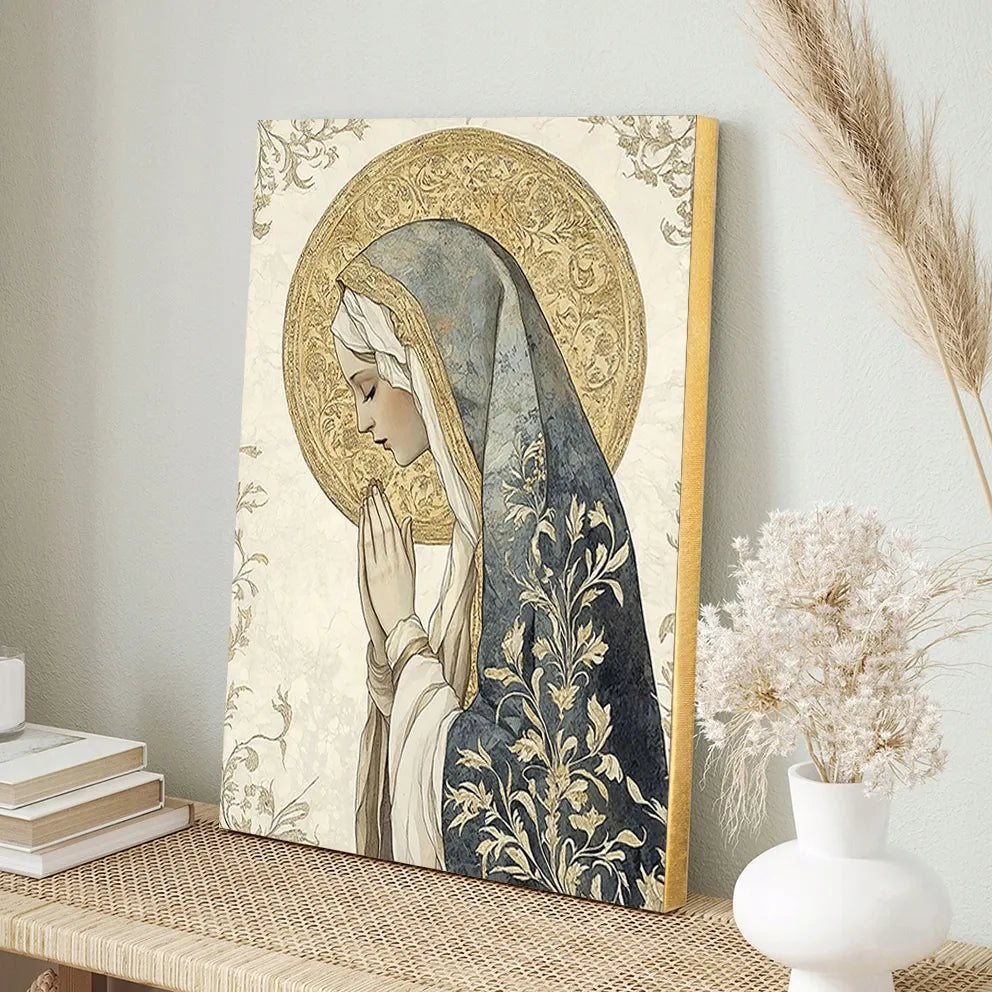 Šventosios Mergelės Marijos religinis paveikslas ant drobės 30x40cm – dovana jauniesiems ar šventėms #904