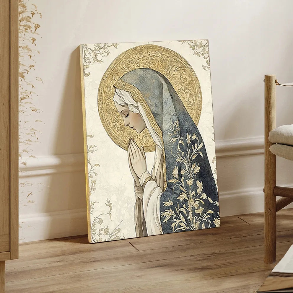 Šventosios Mergelės Marijos religinis paveikslas ant drobės 30x40cm – dovana jauniesiems ar šventėms #904