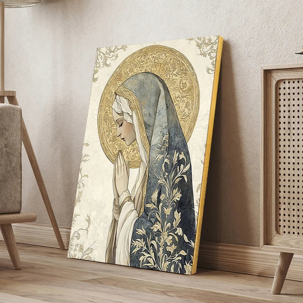 Šventosios Mergelės Marijos religinis paveikslas ant drobės 30x40cm – dovana jauniesiems ar šventėms #904