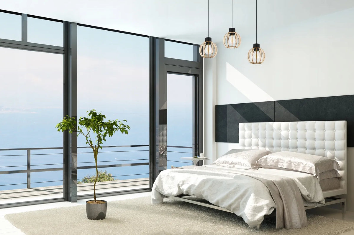 Trijų šviesos šaltinių pakabinamas medinis lubinis šviestuvas Light Home TIMBER 2358/3, modernus boho stilius