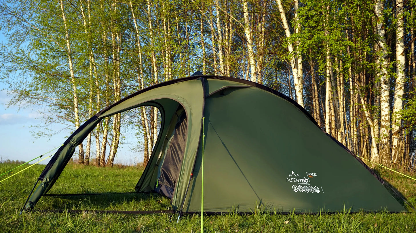 Trivietė palapinė AlpenTent Peak X3 PRO 3,6 kg