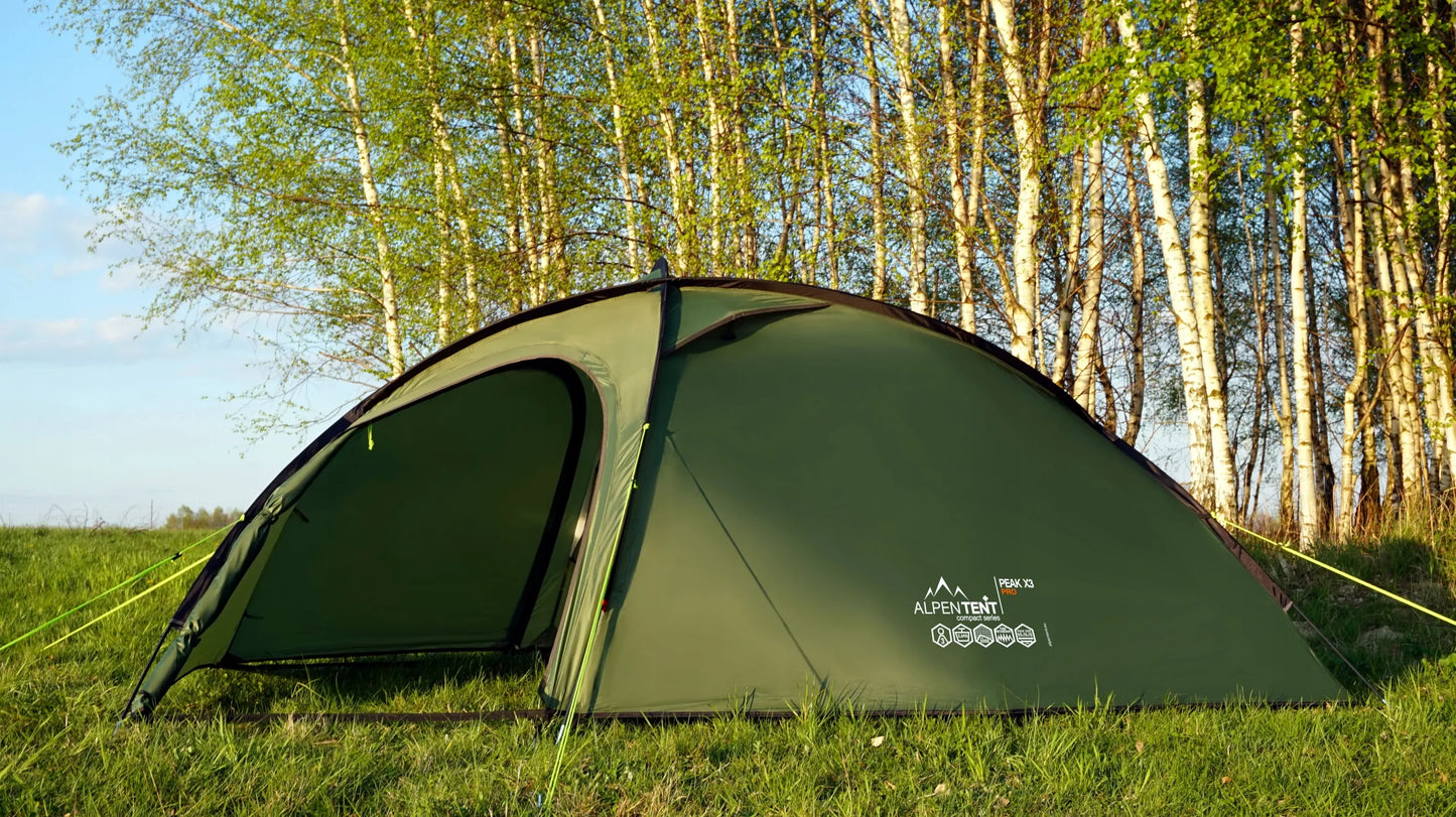Trivietė palapinė AlpenTent Peak X3 PRO 3,6 kg