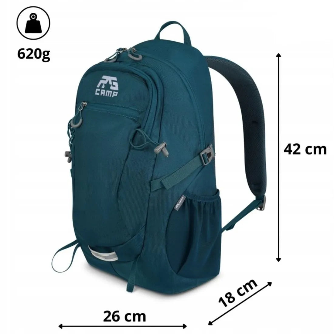 Turistinė kuprinė 20L RG CAMP, nedidelė, skirta žygiams kalnuose, unisex