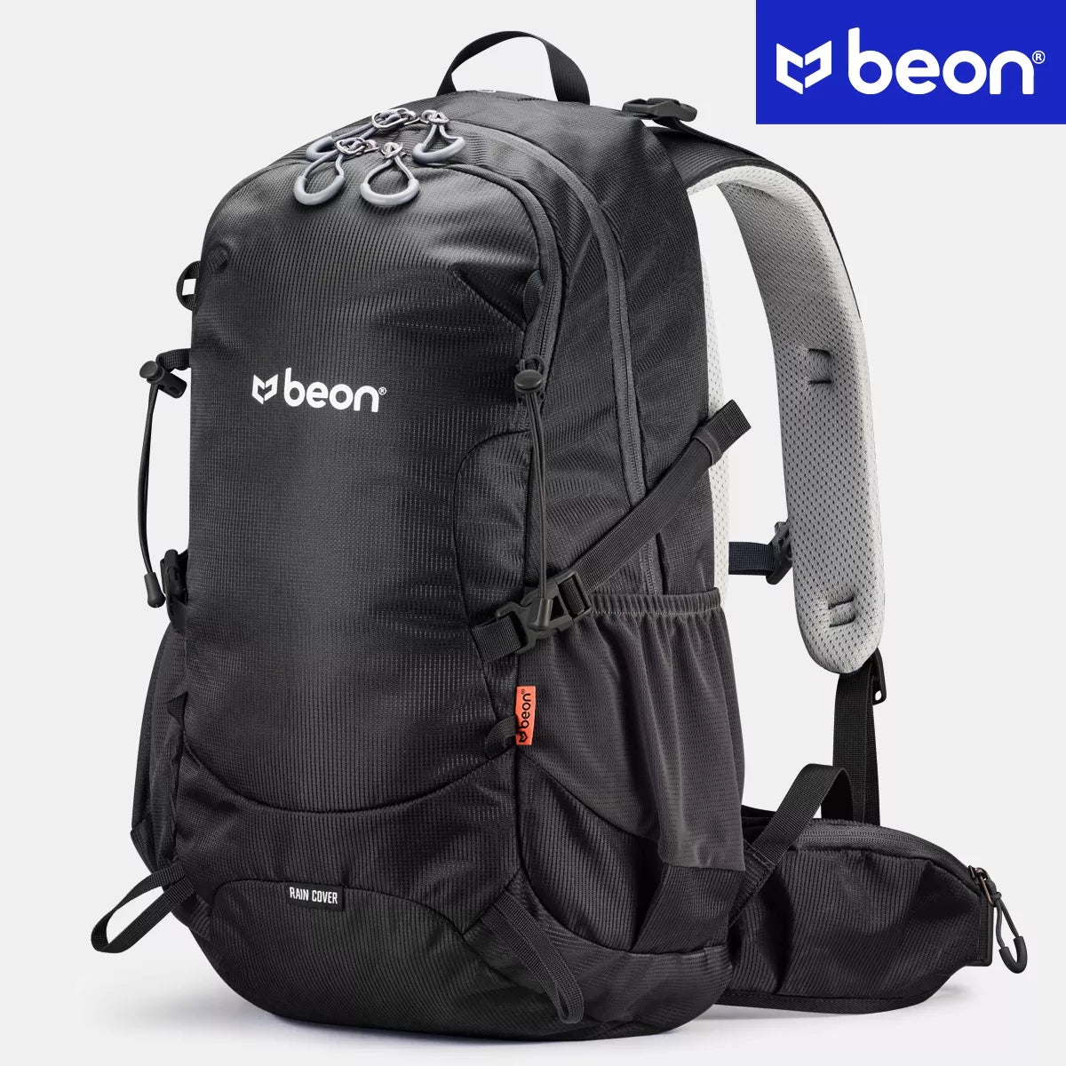 Turistinė kuprinė Beon XB540 30L, žygio, kalnų, unisex, tvirta, juoda