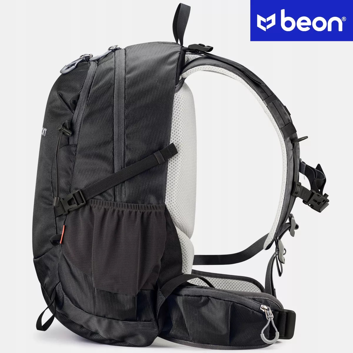 Turistinė kuprinė Beon XB540 30L, žygio, kalnų, unisex, tvirta, juoda