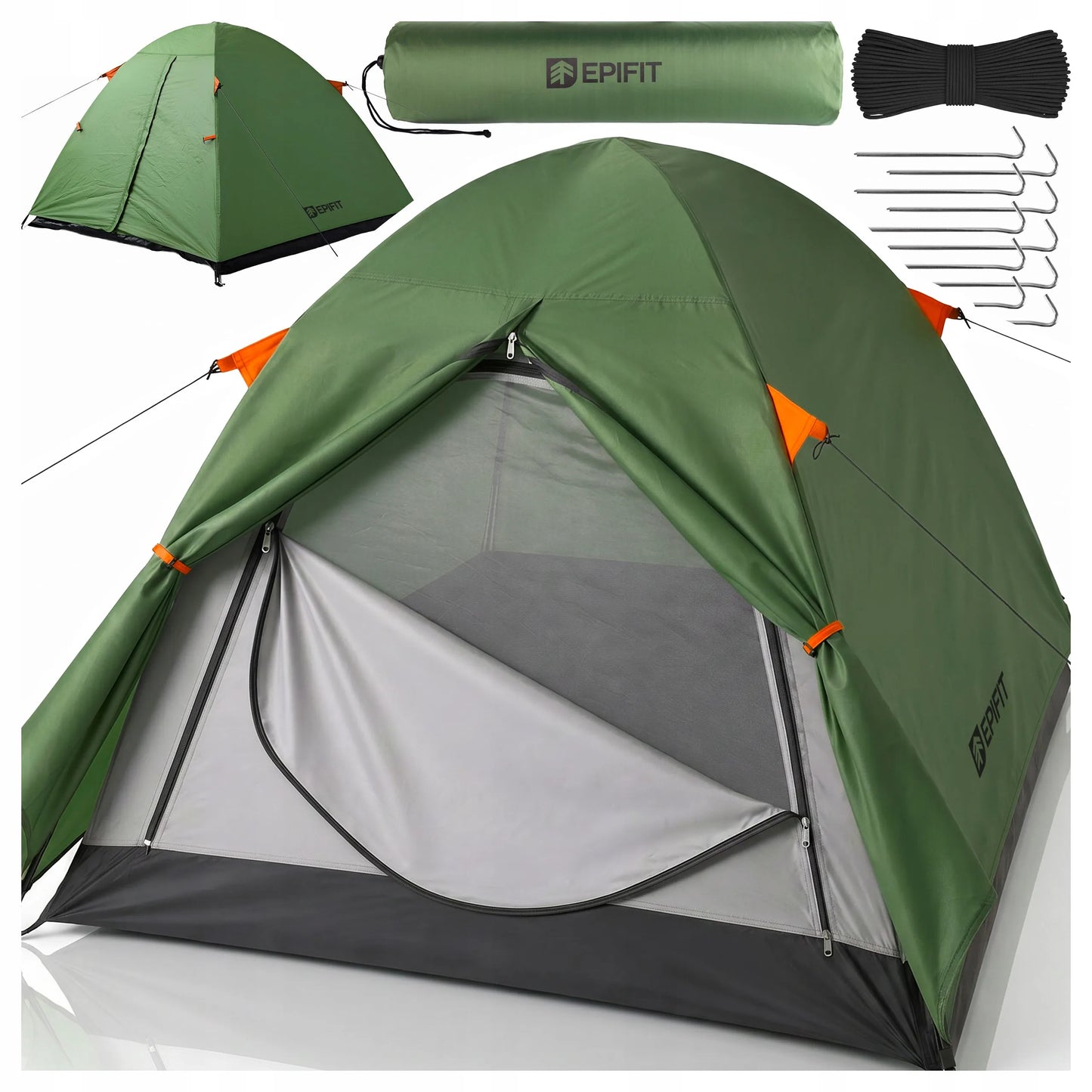 Turistinė palapinė 1-2 asmenims Epifit HORIZON 2.0, vandeniui atspari, 205x150x120 cm