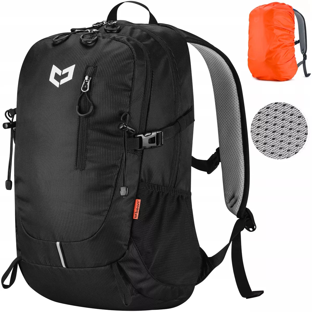 Turistinė trekingo kuprinė, 25 l, vyriška ir moteriška, tvirta, juoda