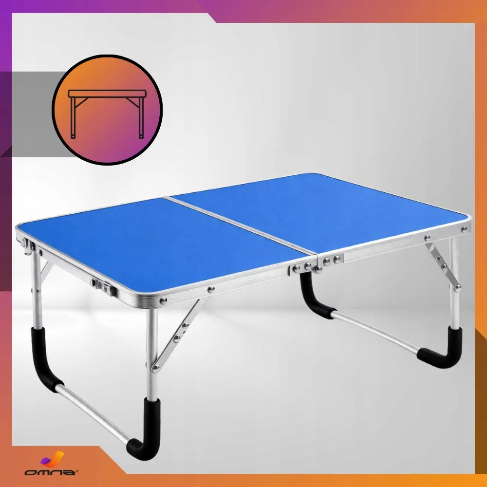 Turistinis iškylų ir paplūdimio stalas Omna Campfold T60 blue, aliuminis, sulankstomas į lagaminą 60x40 cm