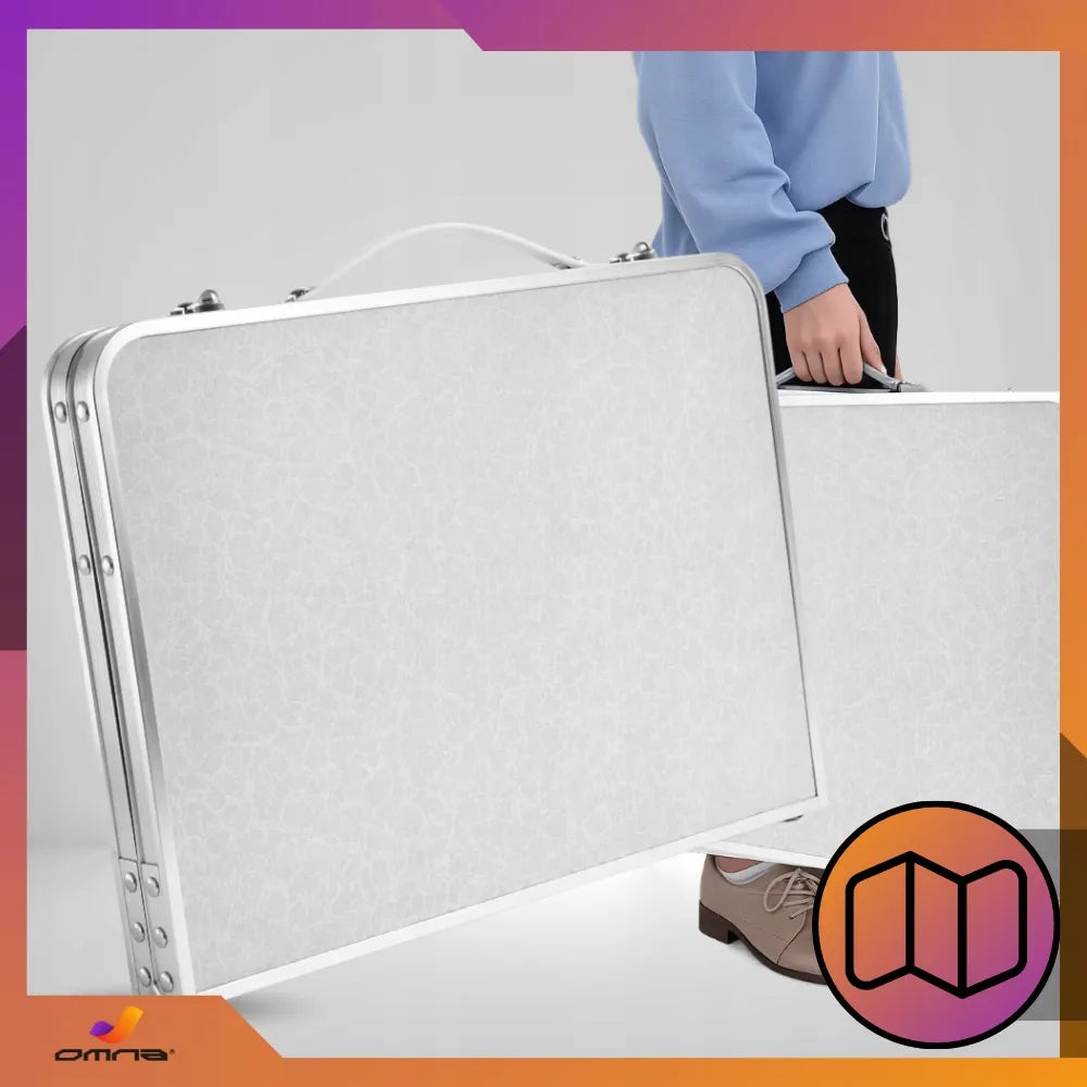 Turistinis kempingo sulankstomas stalelis Omna Campfold T60, 60x40 cm, baltas