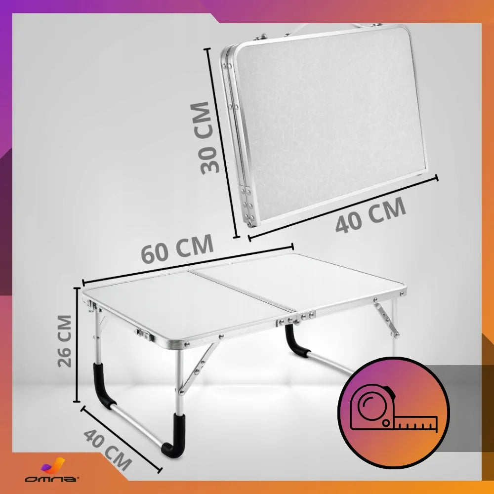 Turistinis kempingo sulankstomas stalelis Omna Campfold T60, 60x40 cm, baltas