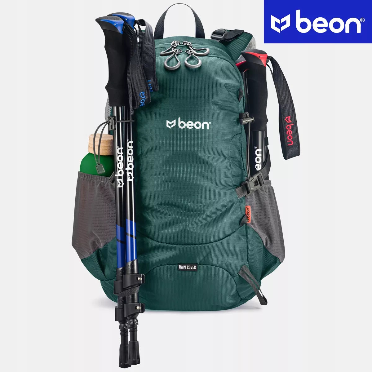 Turistinis trekingo kuprinė 30L vyrams ir moterims, Beon XB540, žalia