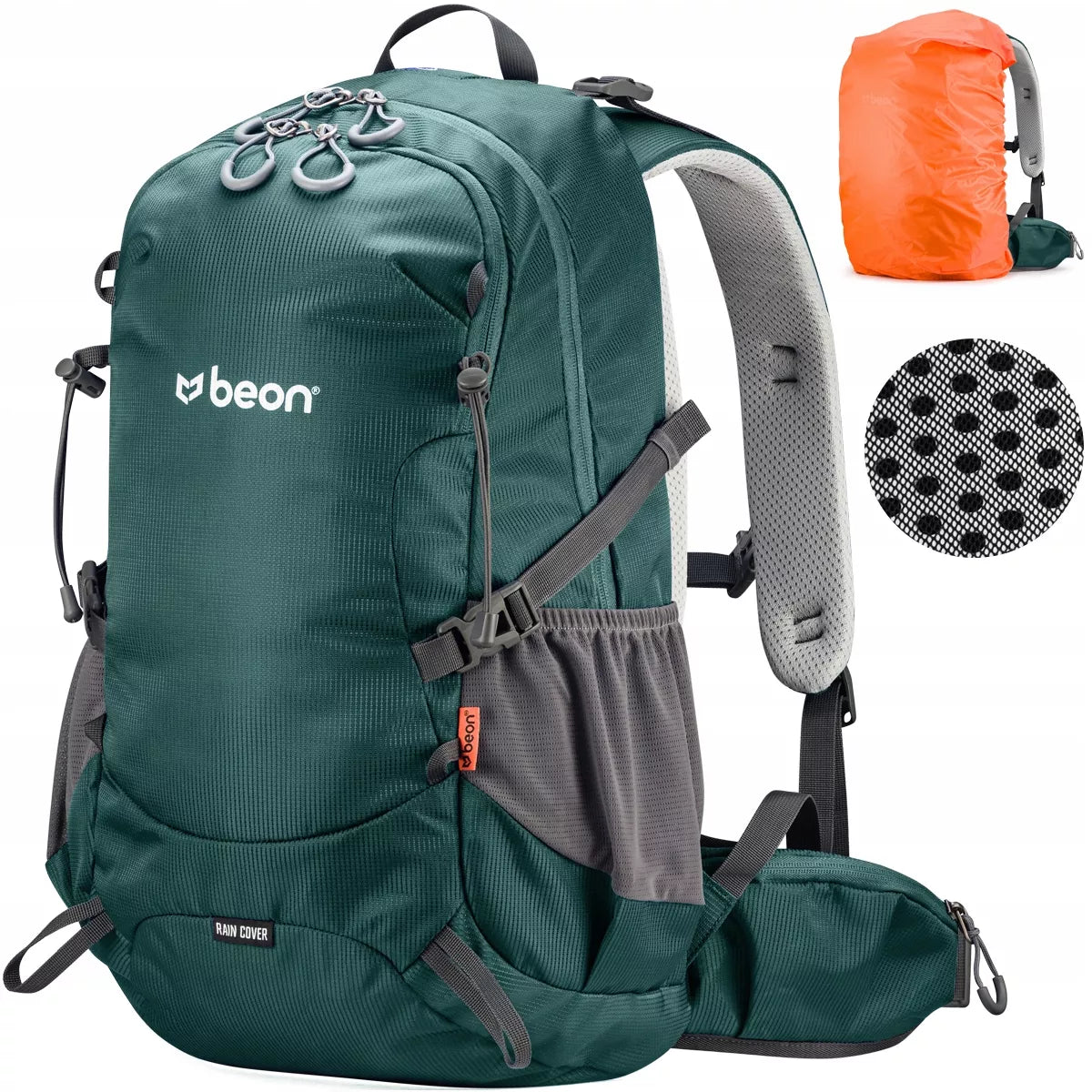 Turistinis trekingo kuprinė 30L vyrams ir moterims, Beon XB540, žalia