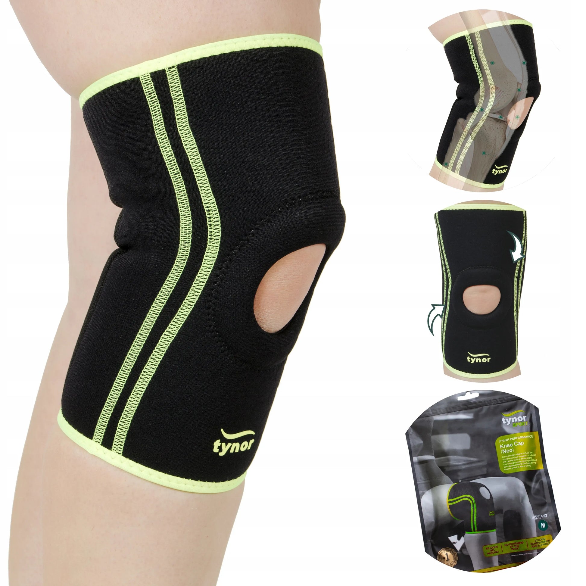Tynor elastinis kelio įtvaras, neopreninis kelio stabilizatorius, atrama