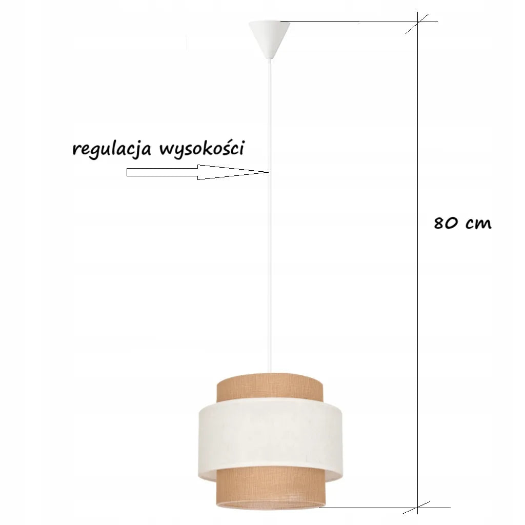 Vieno šviesos taško pakabinamas lubinis šviestuvas su gaubtu LED Komat YUTA