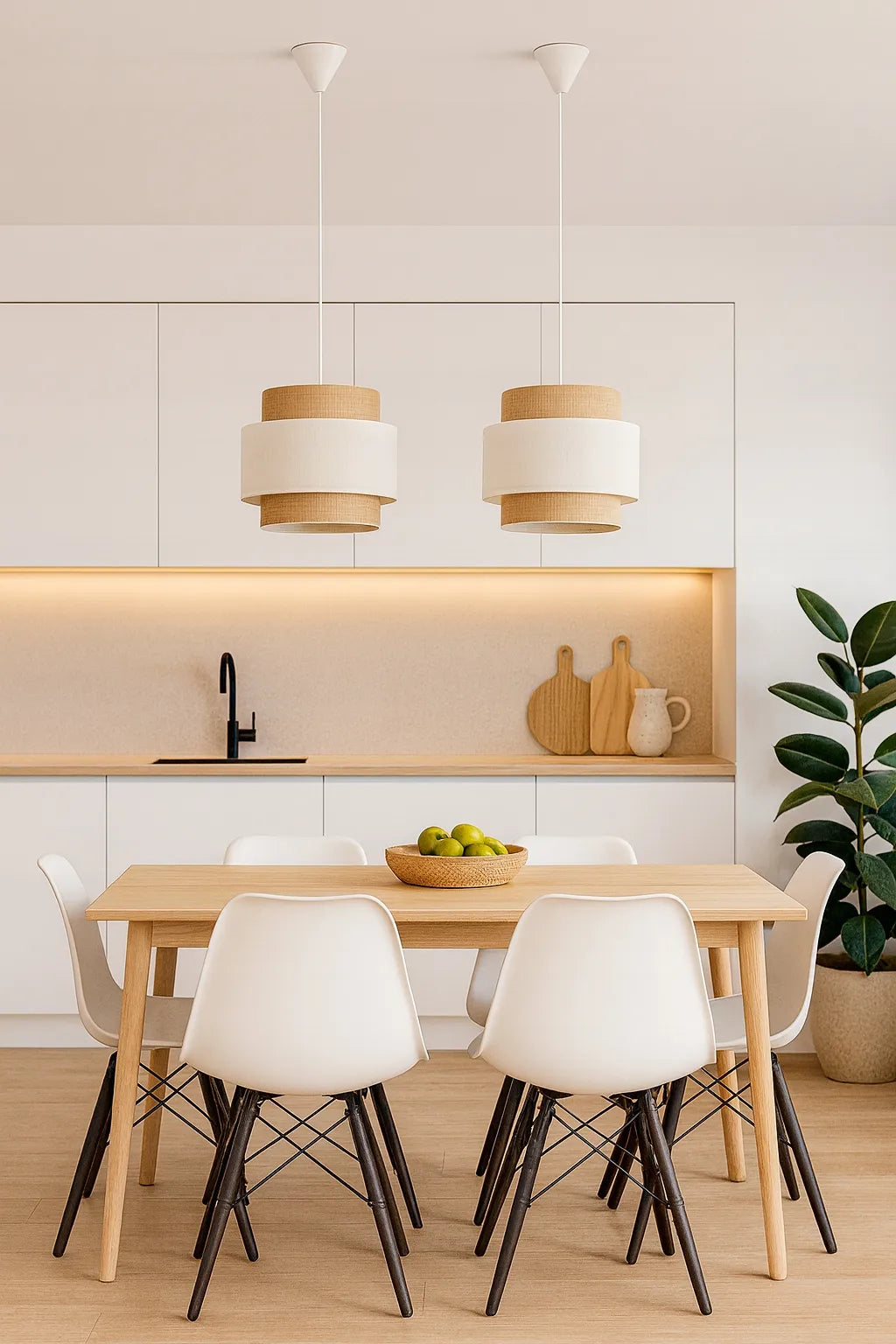 Vieno šviesos taško pakabinamas lubinis šviestuvas su gaubtu LED Komat YUTA