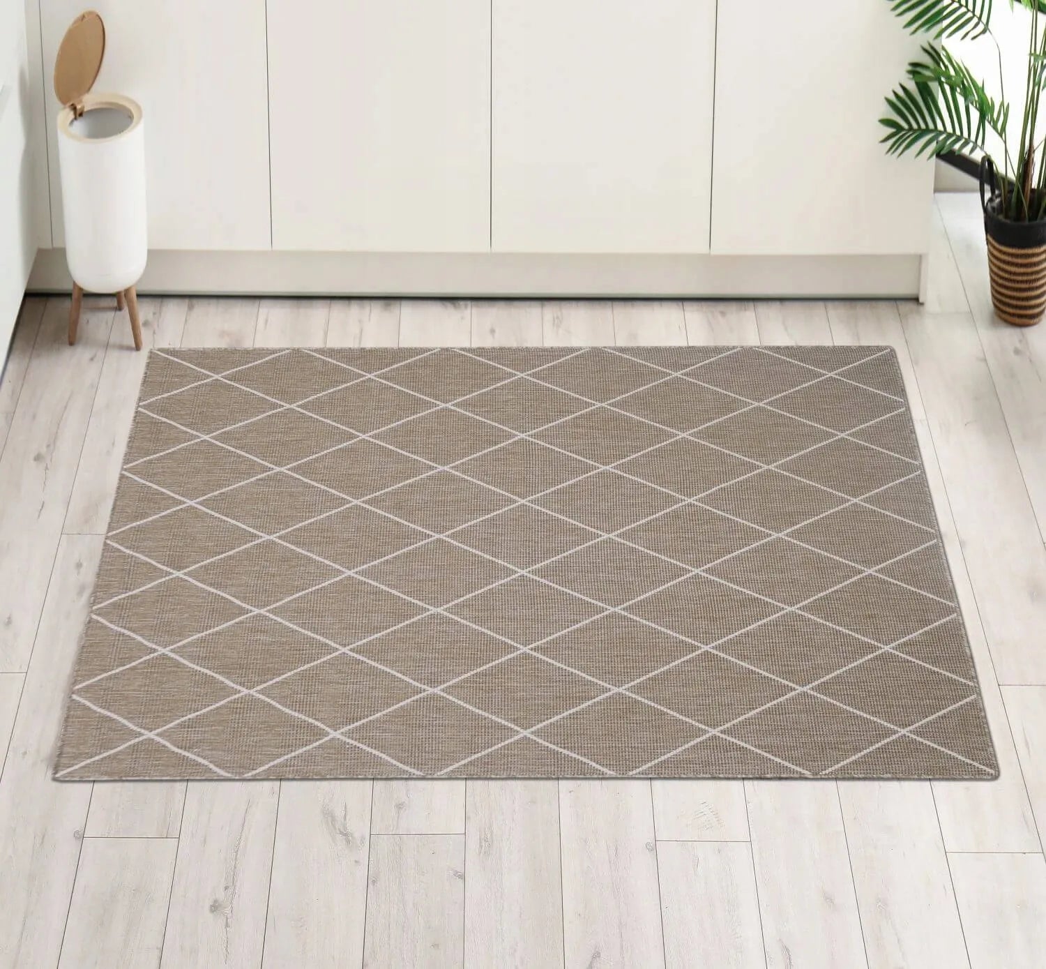 Virtuvinis lauko kilimas terasai ir balkonui, pintas kilimėlis 60x110 cm